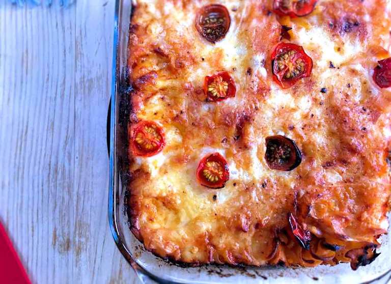 Provolone Pasta Bake Recipe Cuisine Fiend